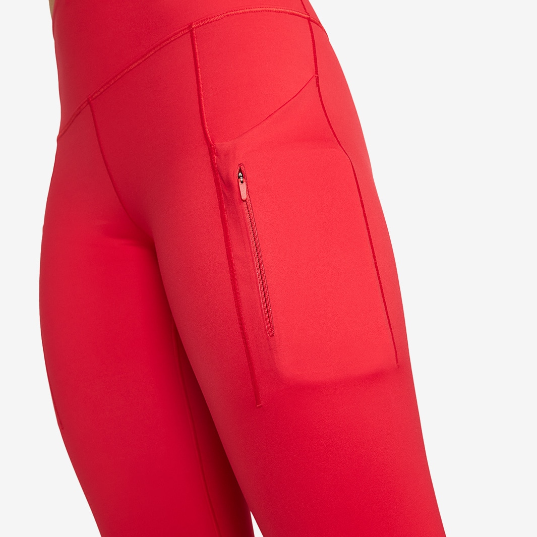 Nike Womens Dri-FIT Go Mid-Rise Leggings University Red/Black