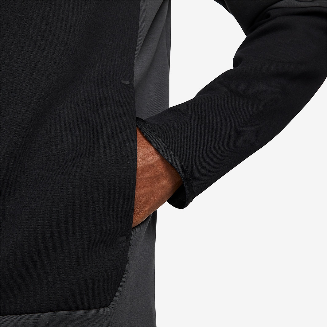 Nike Sportswear Tech Fleece Full-Zip Hoodie - Dark Smoke Grey/Black ...