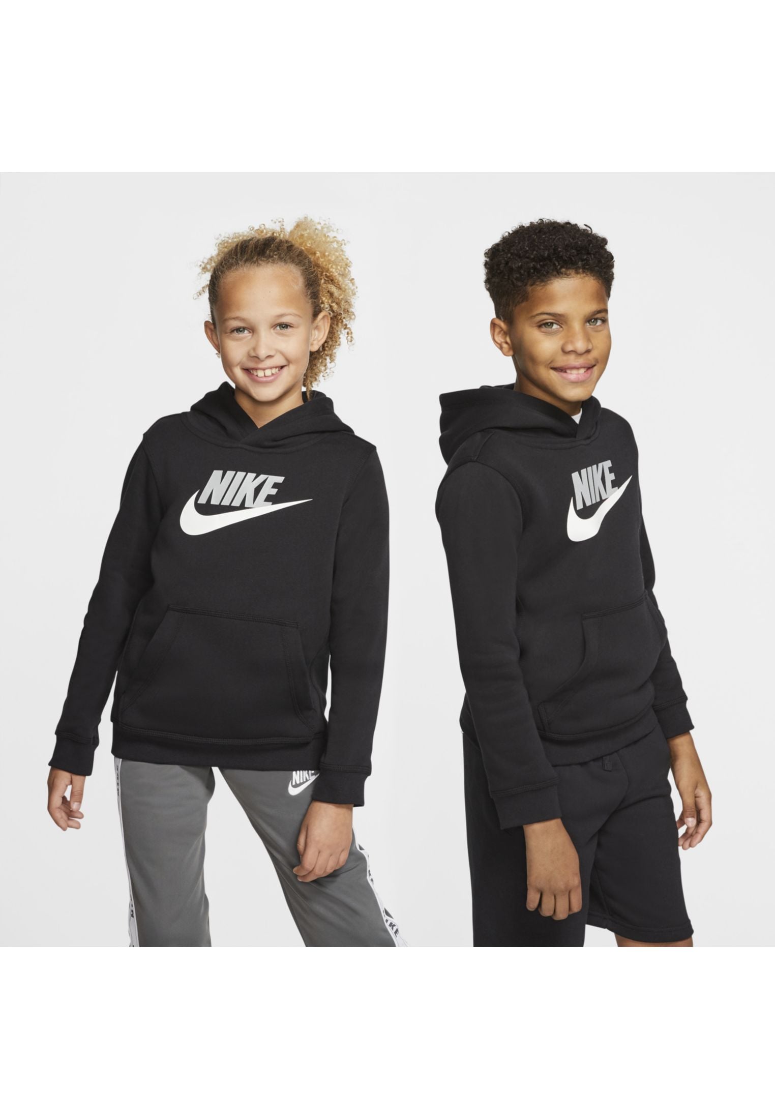 Nike Sportswear Club Fleece Kids Pullover Hoodie - Rough Green - Boys ...