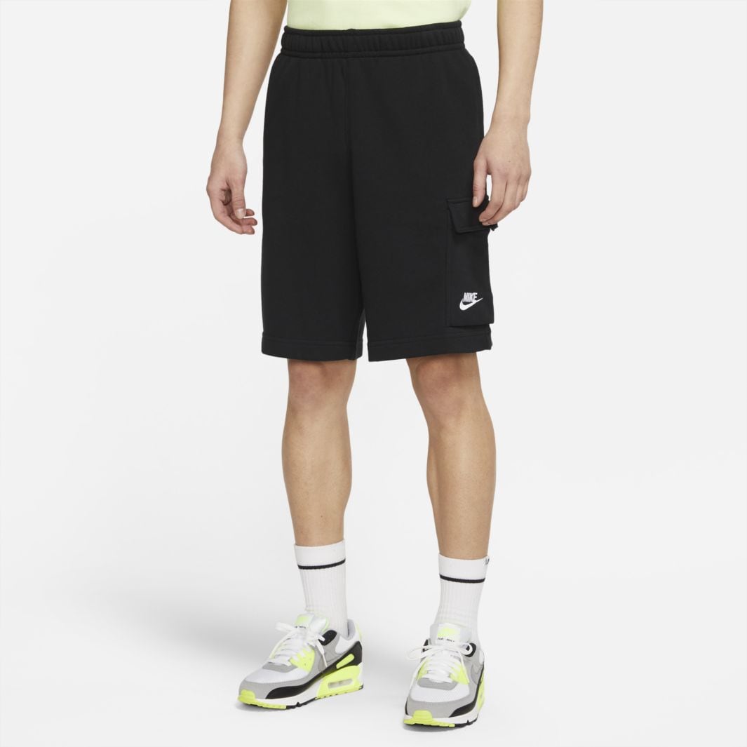 Nike Sportswear Club French Terry Cargo Shorts - Khaki/Khaki/White ...