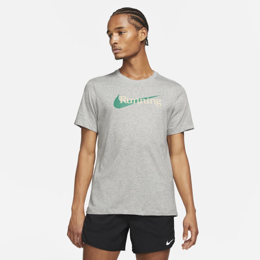 Nike Dri-FIT T-Shirt - Dk Grey Heather - Mens Clothing | Pro:Direct Running