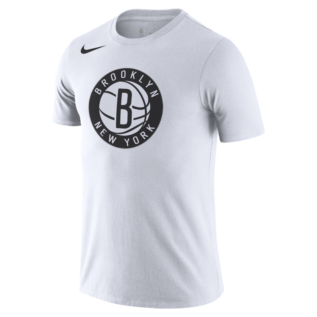 Nike NBA Brooklyn Nets Dri-FIT Logo Tee - White - Mens Replica | Pro ...