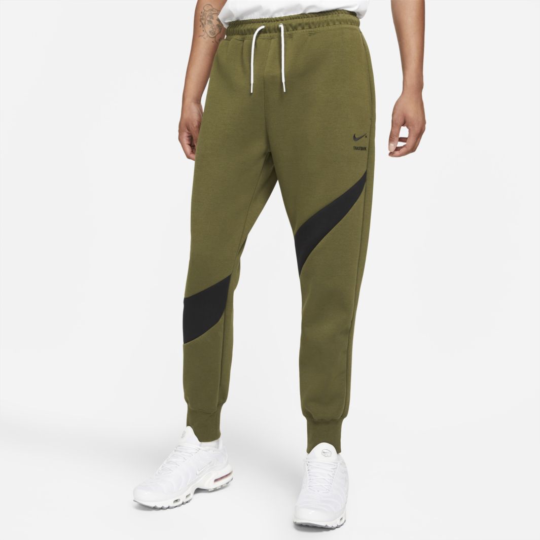 Nike Nike Sportswear Swoosh Tech Fleece Men's Trousers Rough Green ...