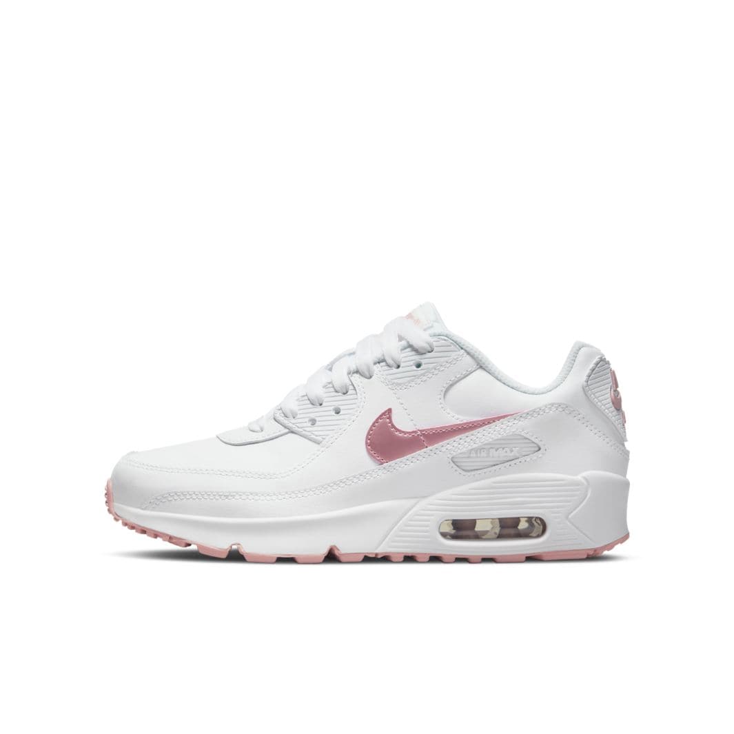 Nike Sportswear Kids Air Max 90 LTR - White/Pink Glaze - Trainers ...