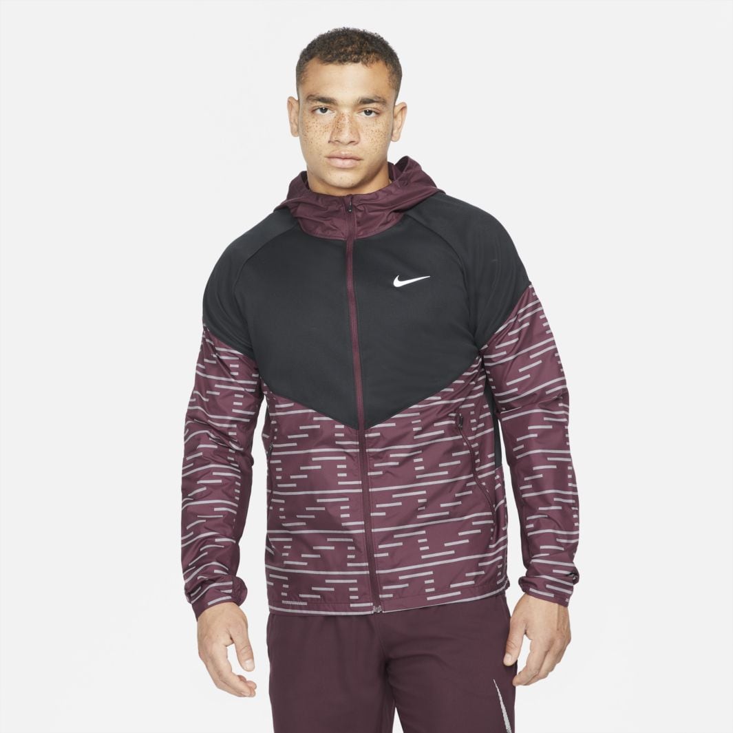 burgundy nike jacket mens