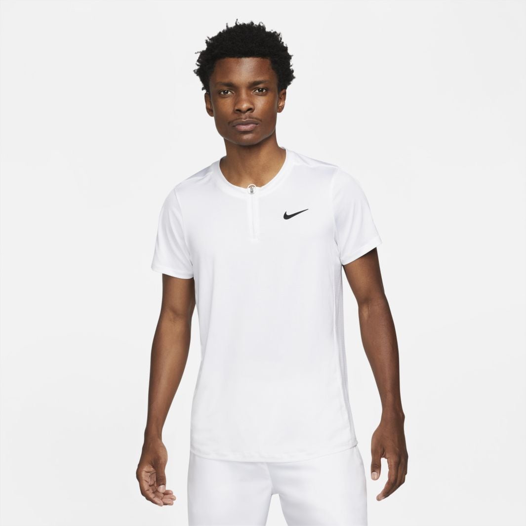 Nike Court Dri FIT Advantage Polo White Mens Clothing Pro Direct Tennis