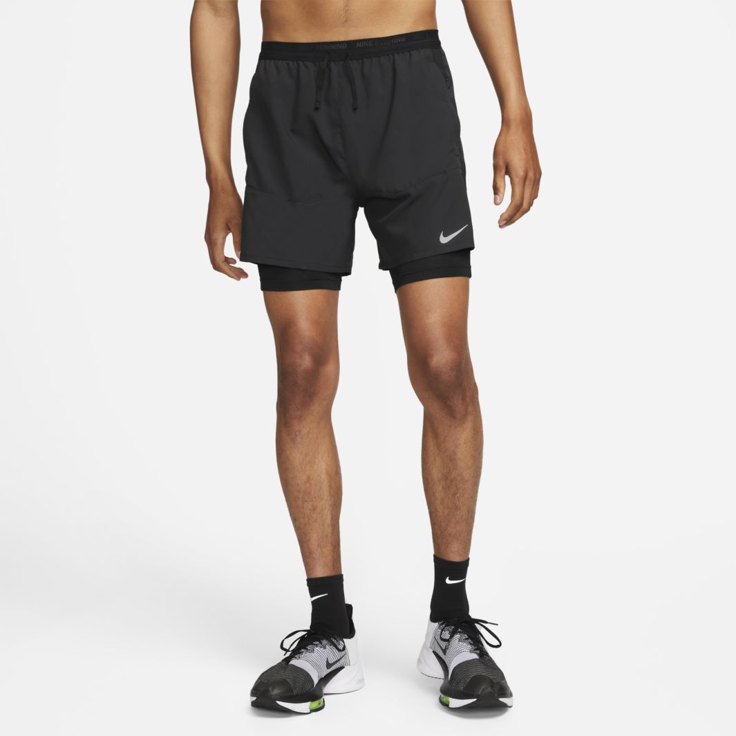 Nike Dri-FIT Stride Men's 13cm (approx.) 2-in-1 Running Shorts - Black ...