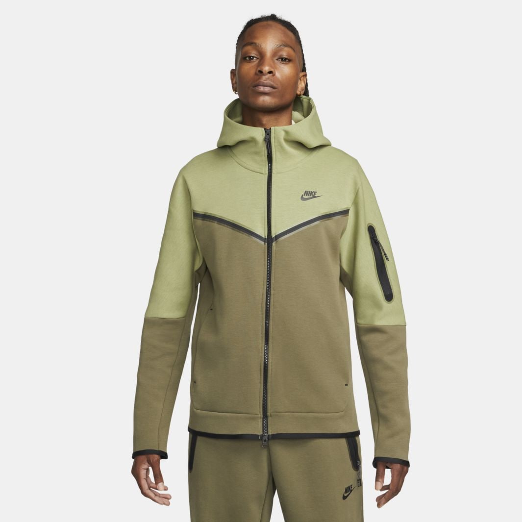 Nike Sportswear Tech Fleece Full-Zip Hoodie - Alligator/Medium Olive ...