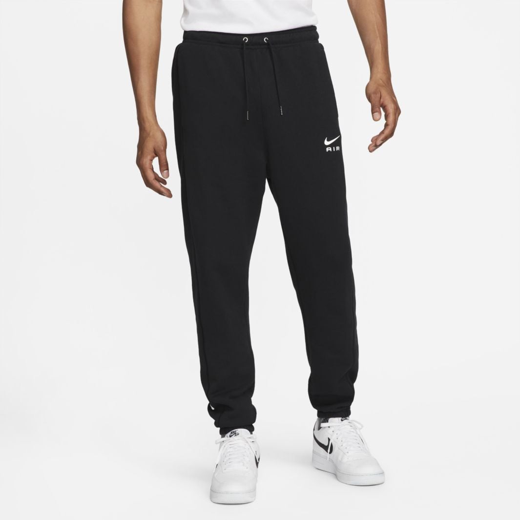 Nike Sportswear Air French Terry Pants - Black/White - Bottoms - Mens ...