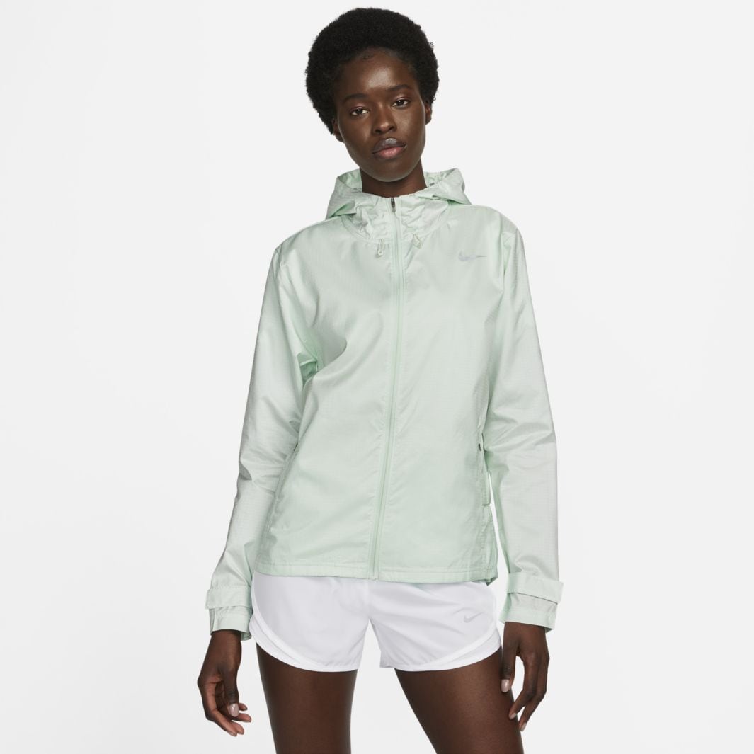 Nike Womens Essential Running Jacket - Barely Green/Reflective Silver ...