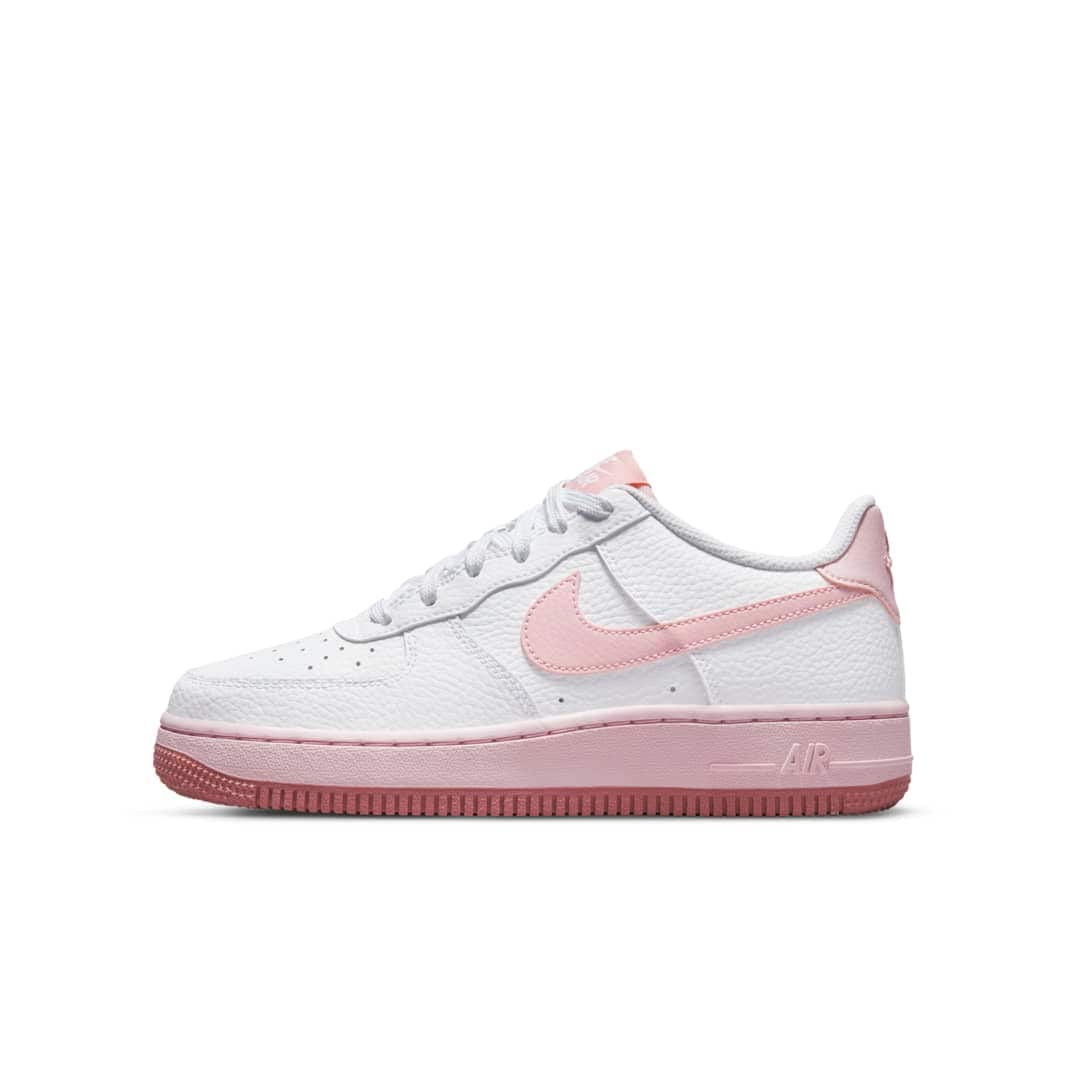 Nike Sportswear Older Kids Air Force 1 (GS) - White/Pink Foam/Elemental ...