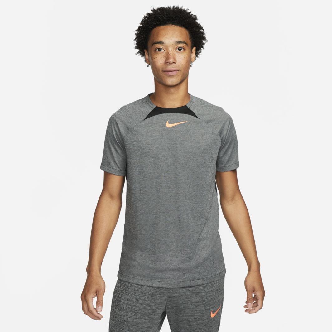 Nike Dri-FIT Academy SS Top - Black/Sunset Glow - Mens Clothing