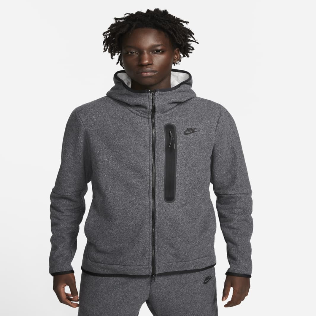 Nike Nike Sportswear Tech Fleece Men's Full-zip Winterized Hoodie Black ...