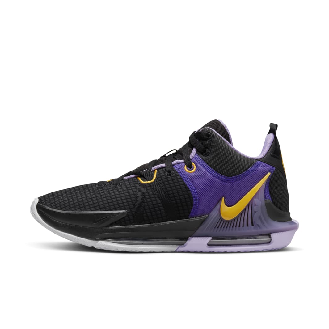 Nike LeBron Witness 7 - Black/University Gold/Lilac/Court Purple - Mens ...