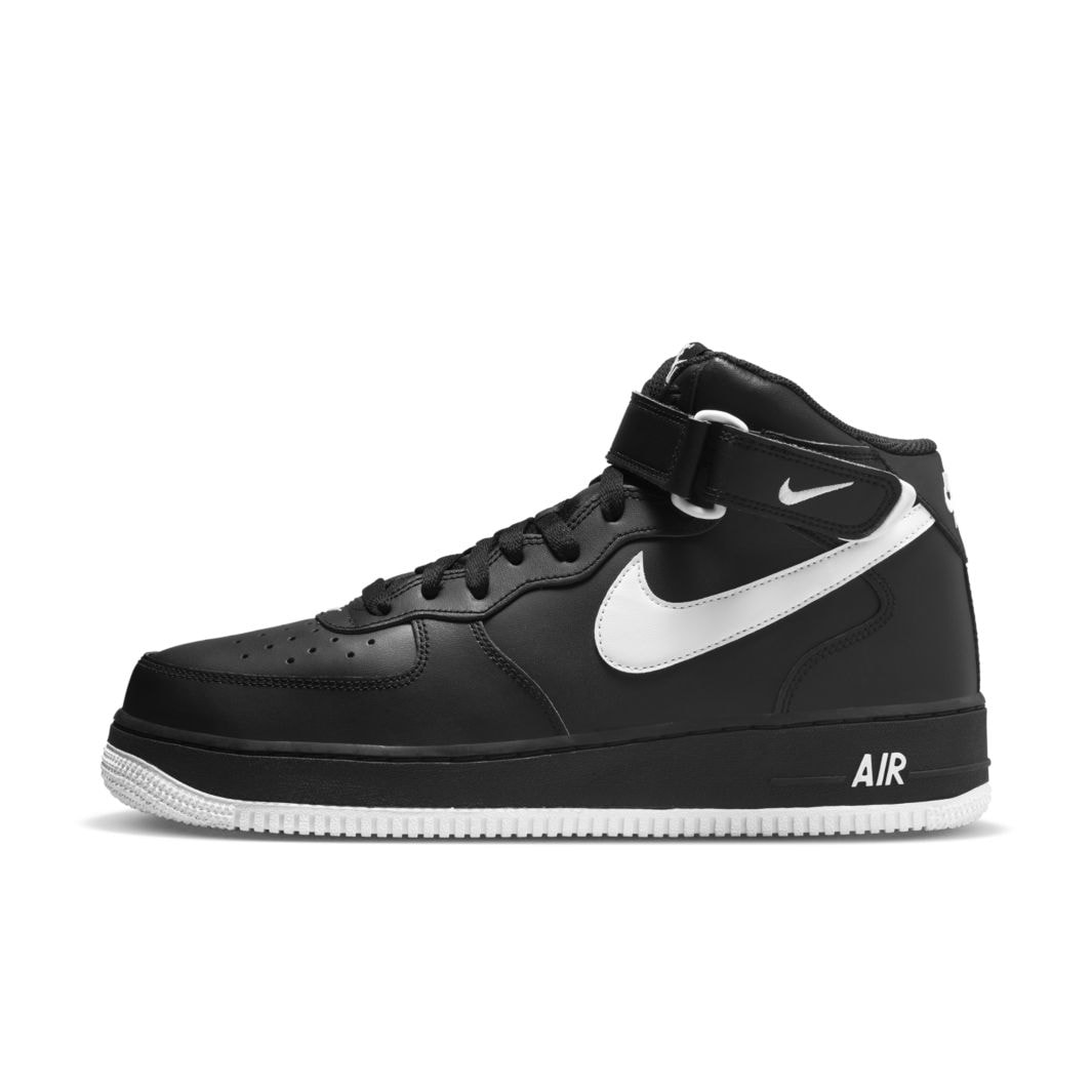 Nike Sportswear Air Force 1 Mid 07 - Black/White/Black - Trainers ...