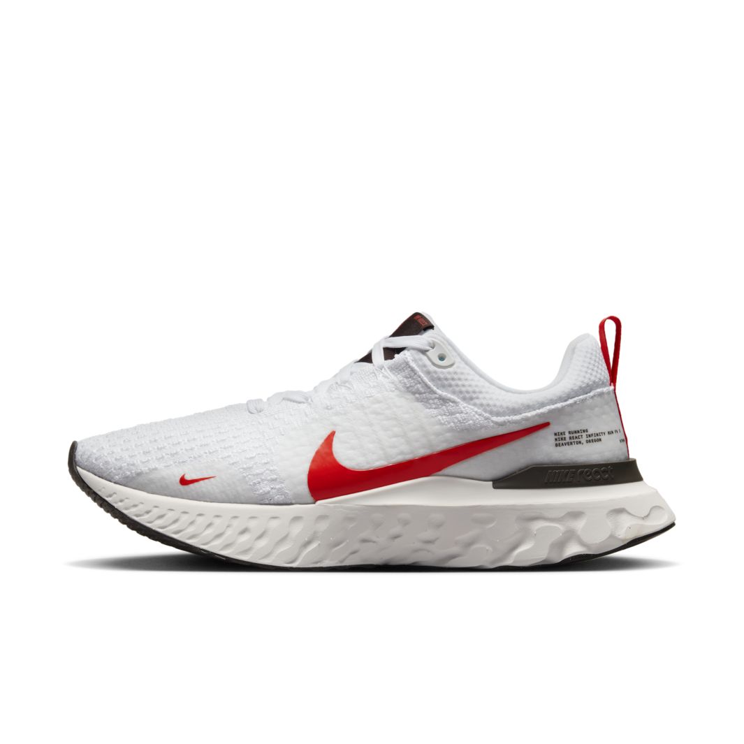 Nike React Infinity Run FK 3 - White/Lt Crimson-Platinum Tint - Mens ...