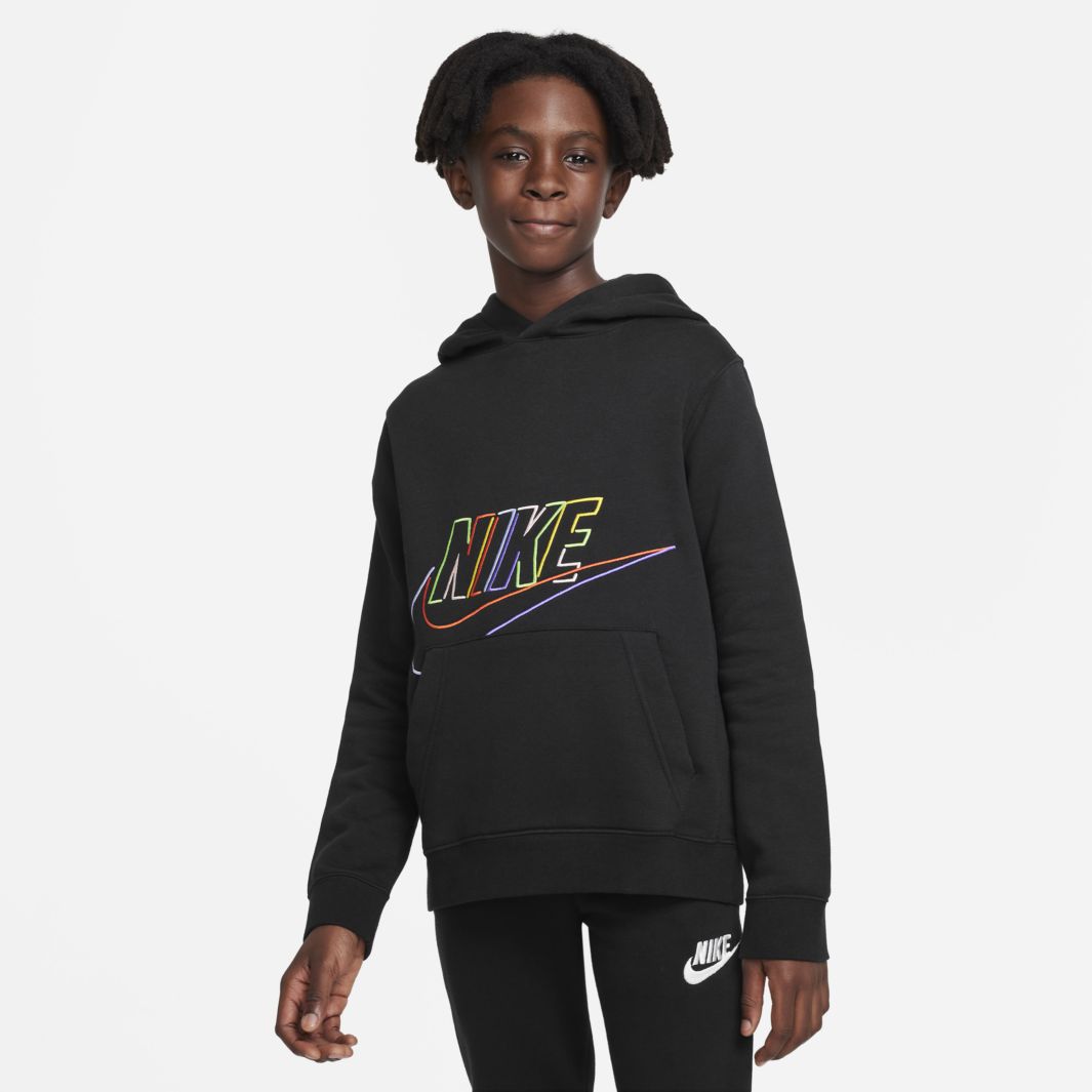 Nike Sportswear Older Kids Pullover Hoodie (8-15Y) - Black - Tops ...