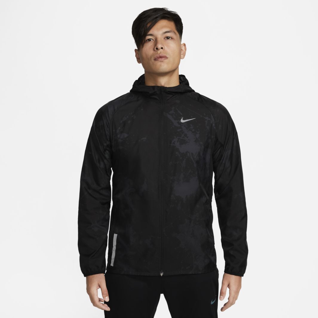Nike Repel Run Division Running Jacket - Black/Reflective Silv - Mens ...