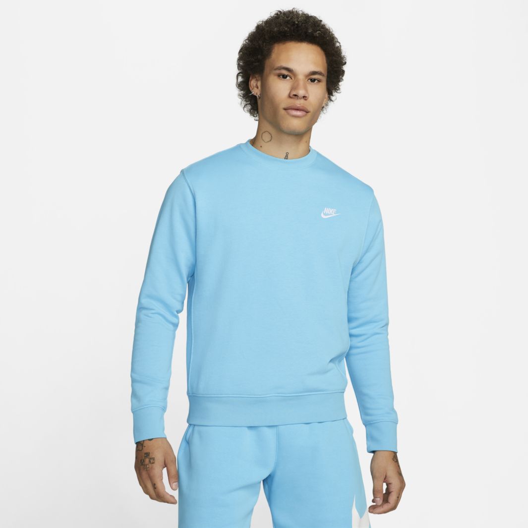 Sudadera Nike Sportswear Club French Terry Azul B ltico Blanco Ropa sudadera-nike-sportswear-club-french-terry-azul-b-ltico-blanco-ropa