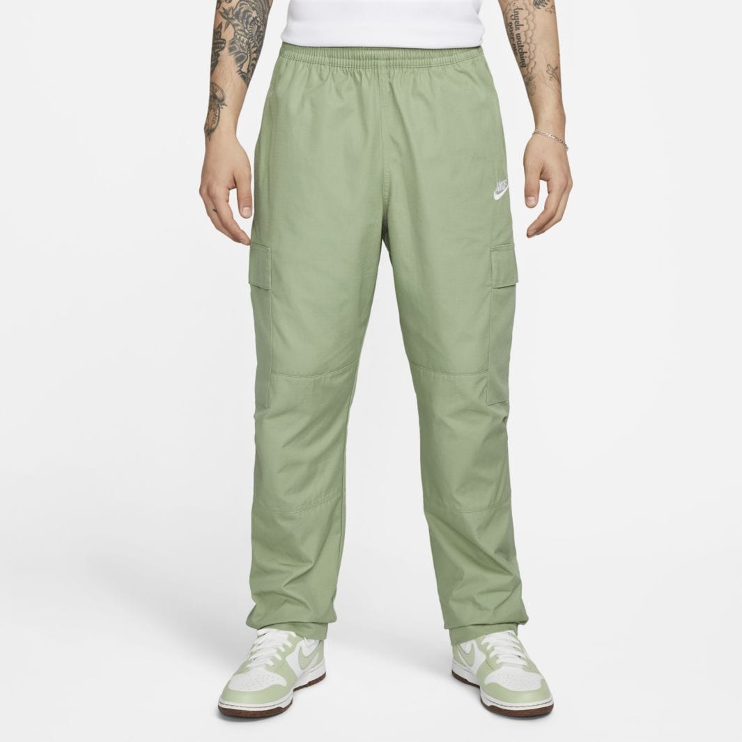 Nike Sportswear Club Woven Cargo Pants - Oil Green/White - Bottoms ...