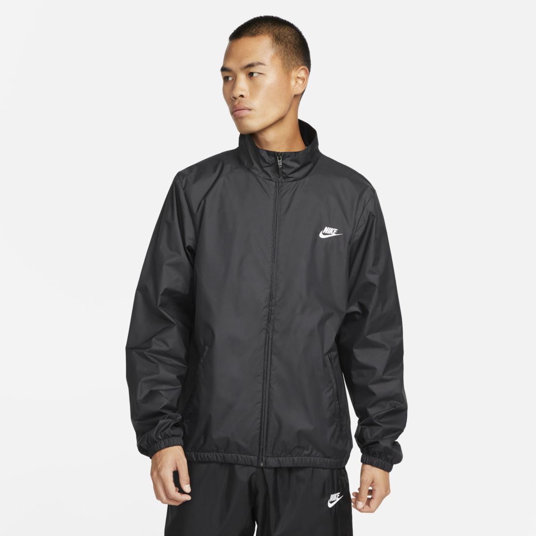 Nike Sportswear Woven Full Zip Jacket - Black/White - Tops - Mens ...