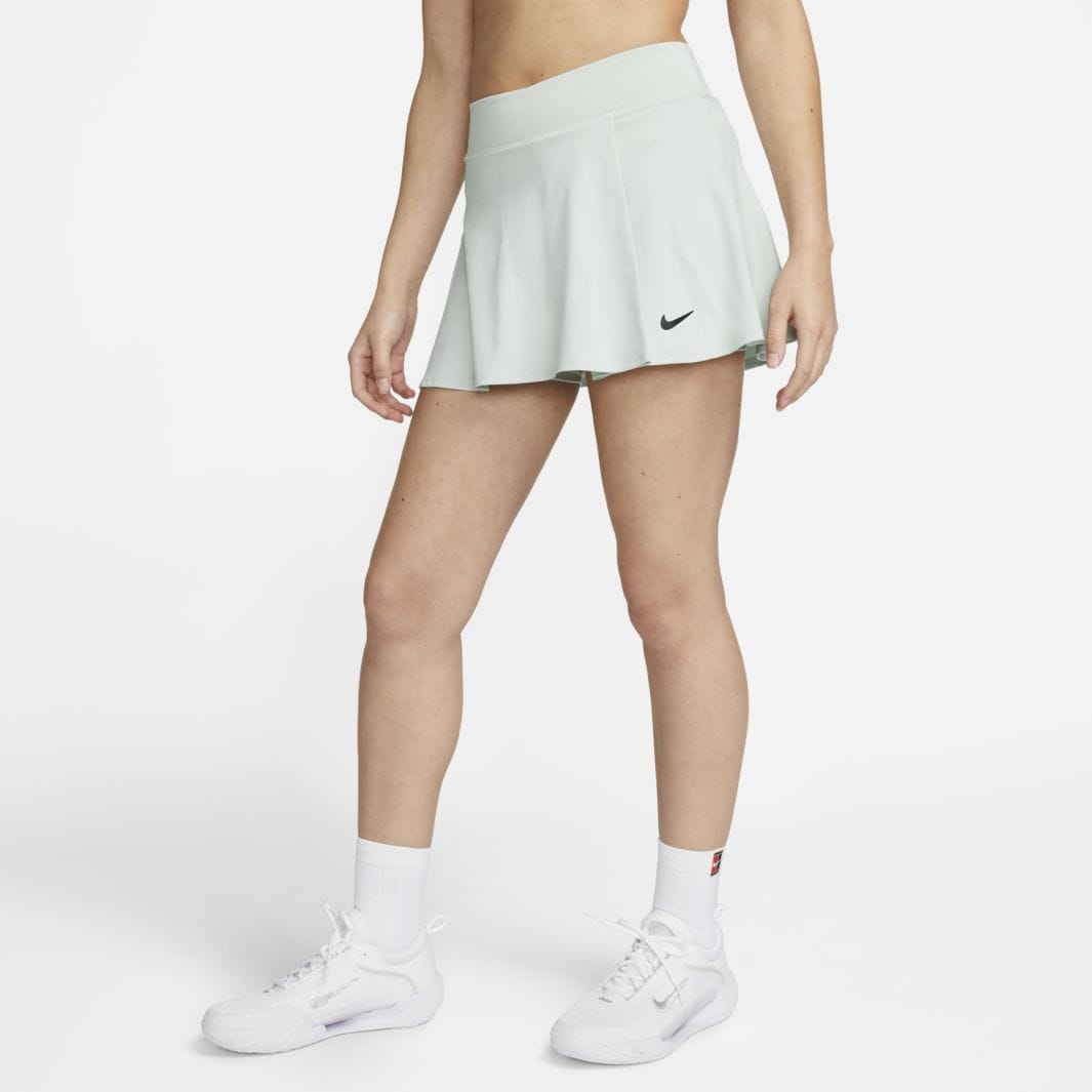 Nike Womens Court Dri-FIT Victory Flouncy Skirt - Light Silver/Black ...