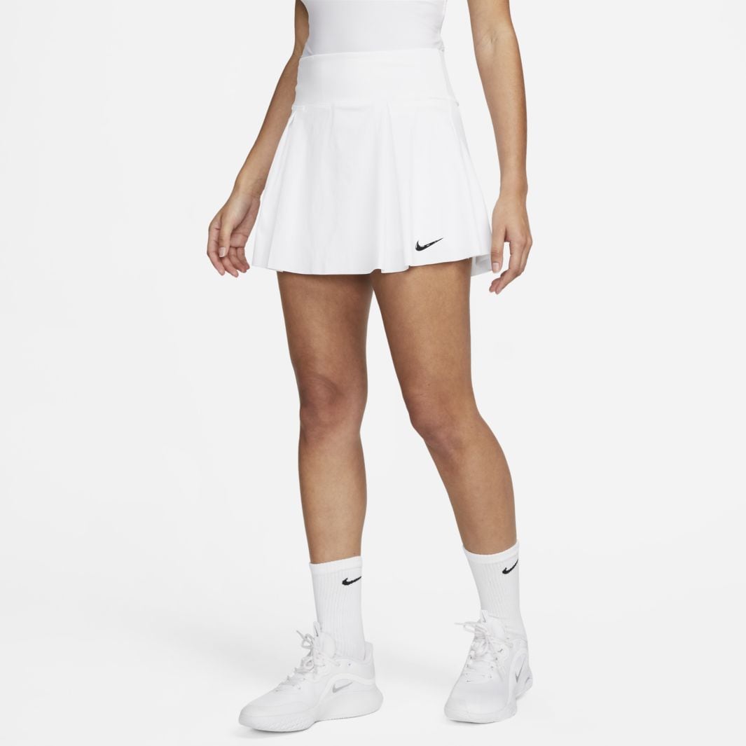 Nike Womens Dri-FIT Club Short Skirt - White/Black - Womens Clothing ...