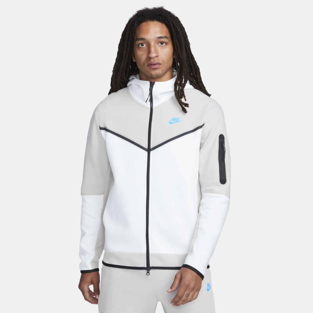 Nike Sportswear Tech Fleece Full Zip Hoodie - Iron Ore/Summit White ...