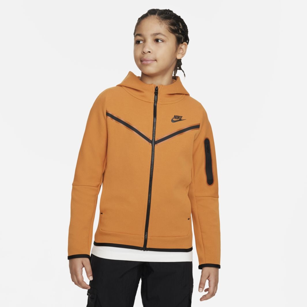 Nike Sportswear Older Kids Tech Fleece Hoodie - Monarch/Black - Tops ...