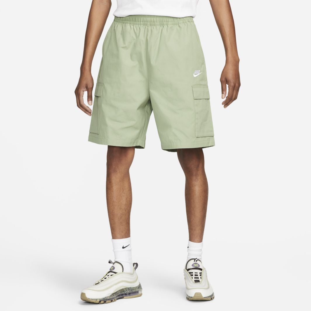 Nike Sportswear Club Fleece Cargo Shorts - Oil Green/White - Bottoms ...
