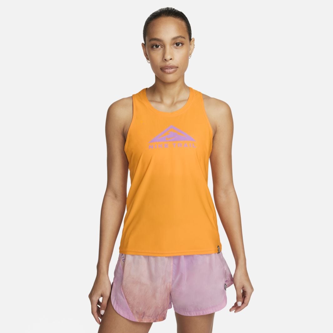 Nike Womens Dri-FIT Running Tank - Sundial/Rush Fuchsia - Womens ...