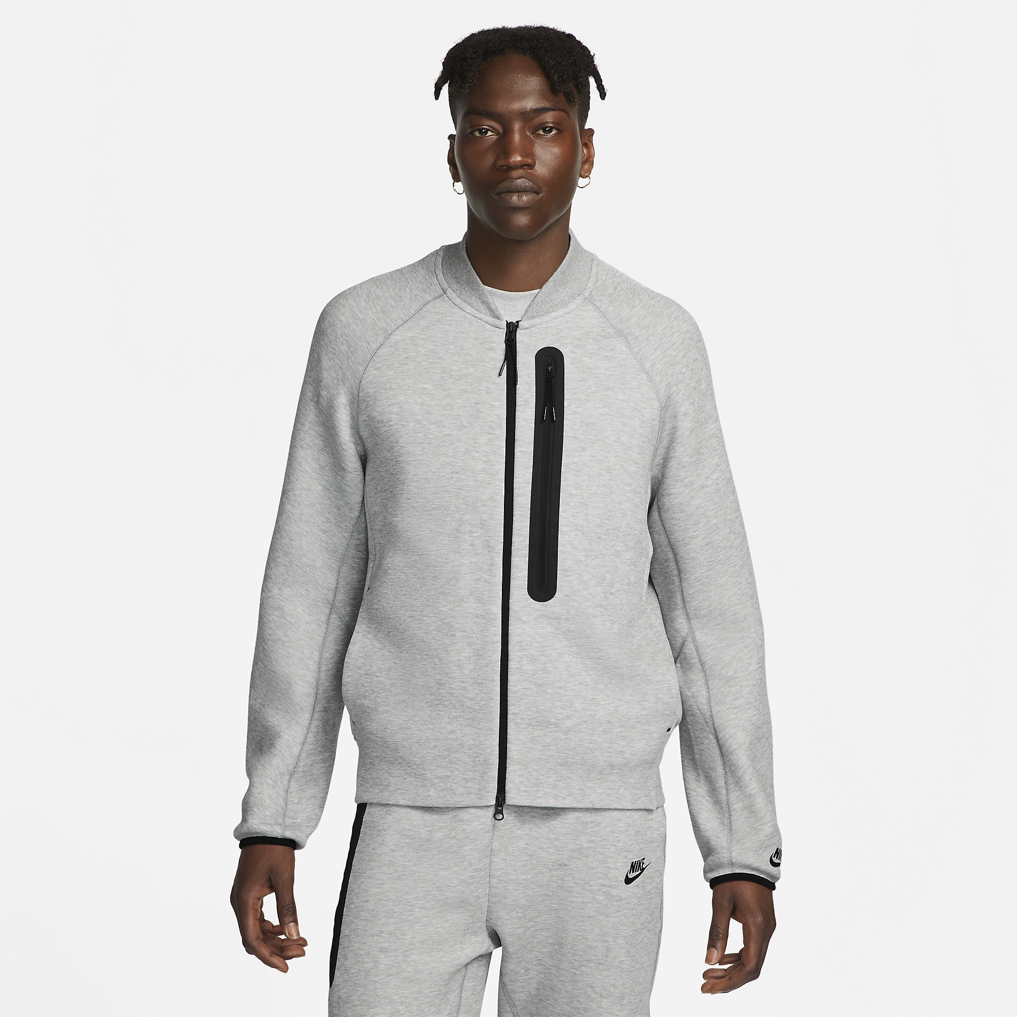Nike Sportswear Tech Fleece Bomber Jacket - Dark Grey Heather/Black ...