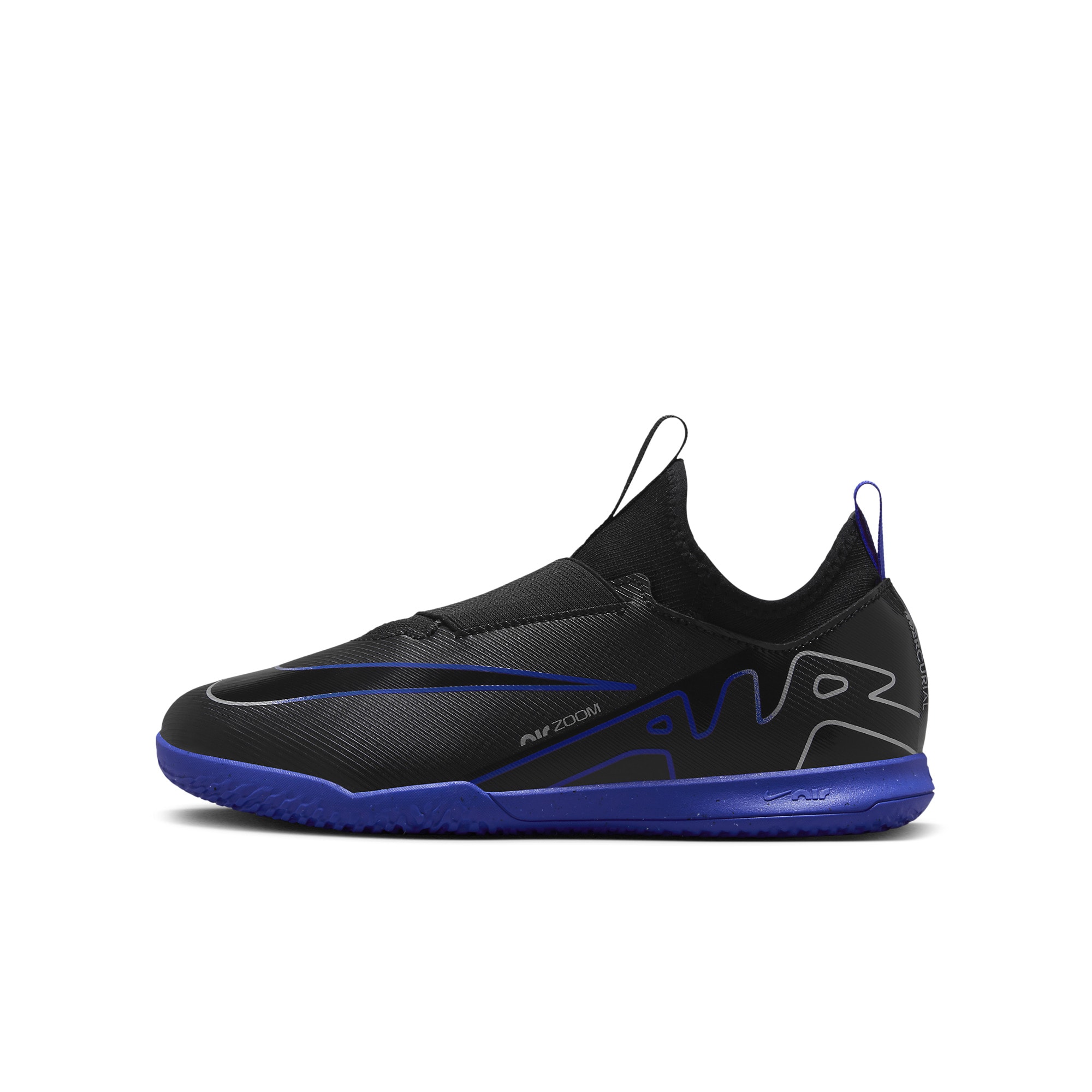 Nike Kids Air Zoom Mercurial Vapor XV Academy IC - Black/Chrome/Hyper ...