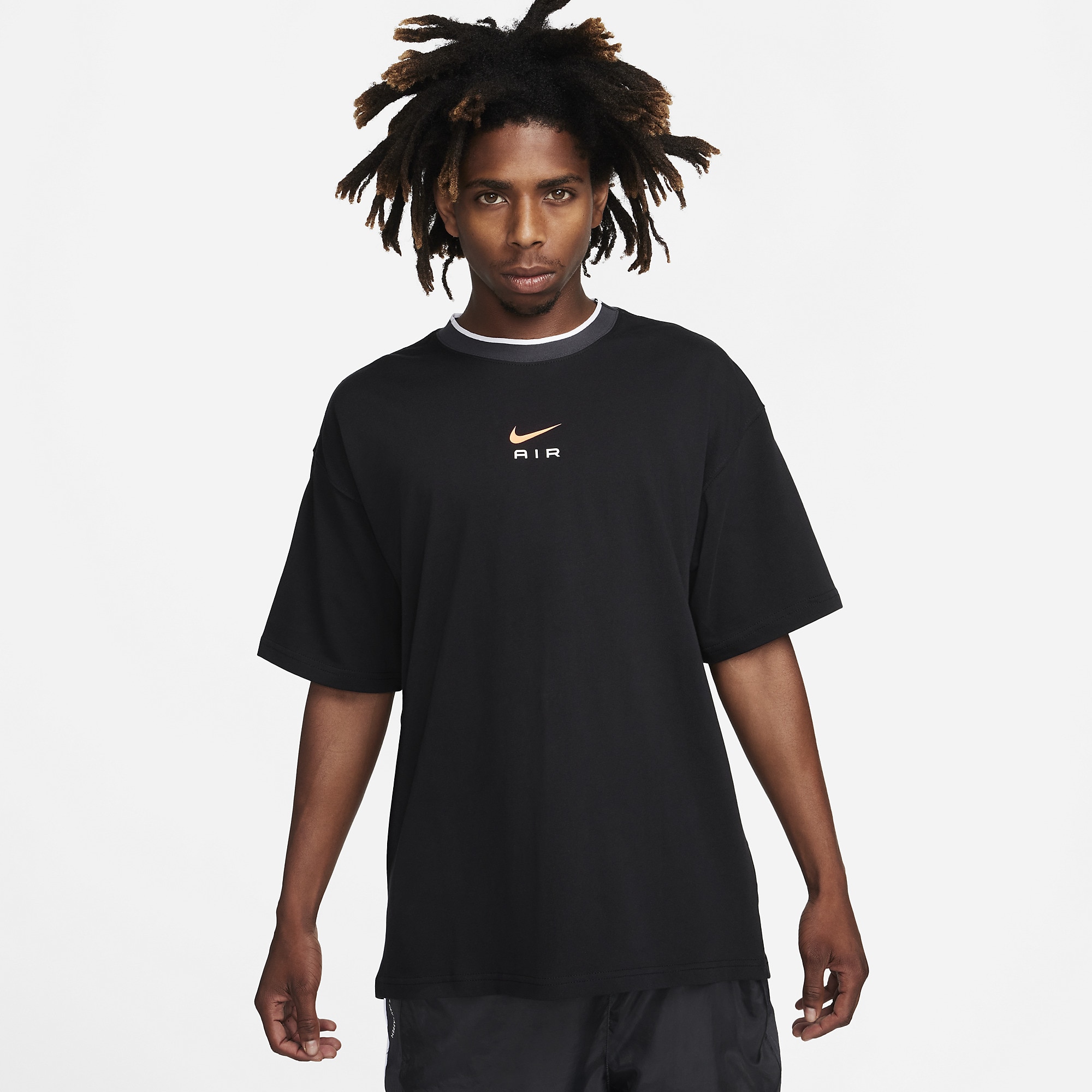 Nike Sportswear Air x Marcus Rashford Large Fit T-Shirt - Black - Tops ...