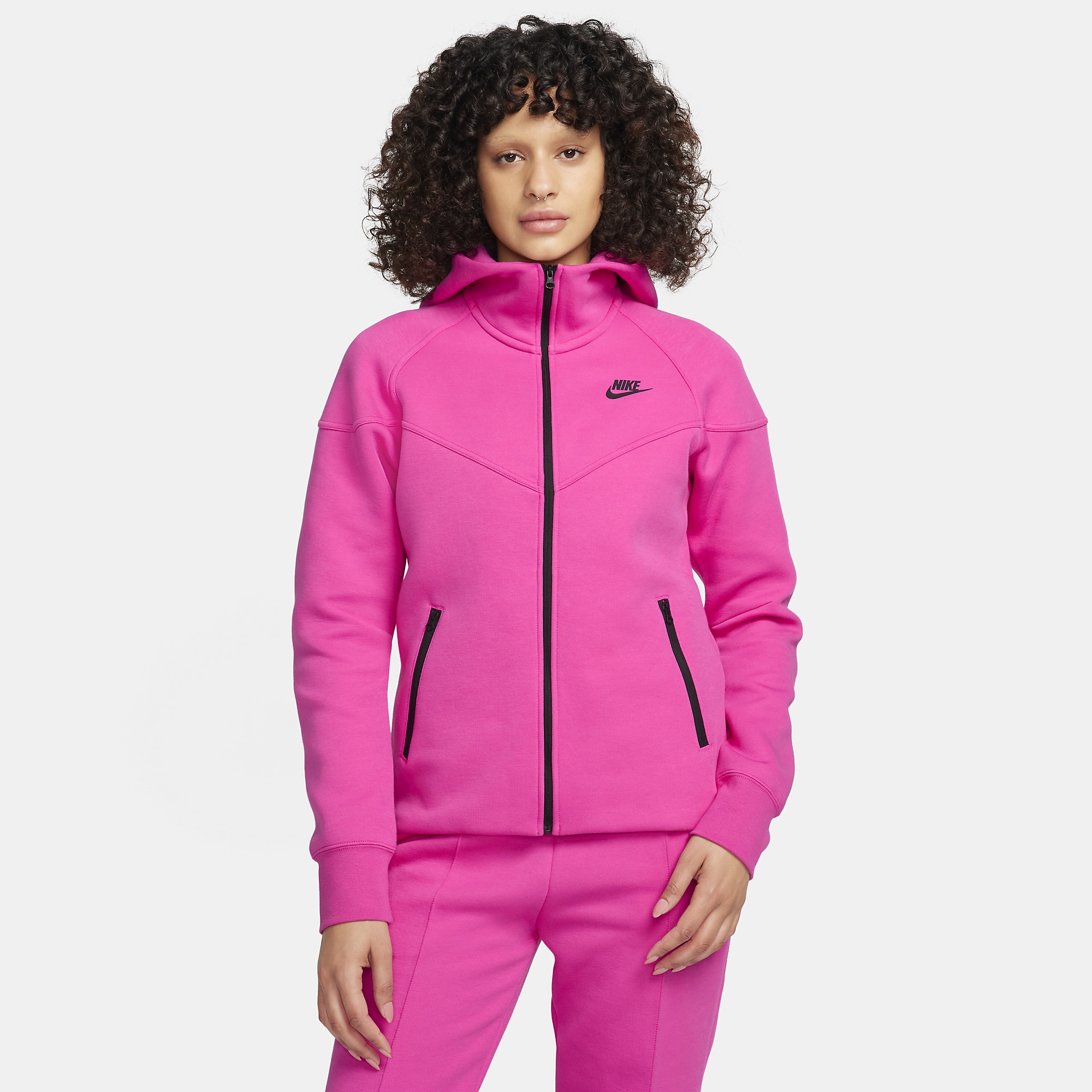 Nike Women's Full-Zip Hoodie Sportswear Tech Fleece Windrunner - Womens ...