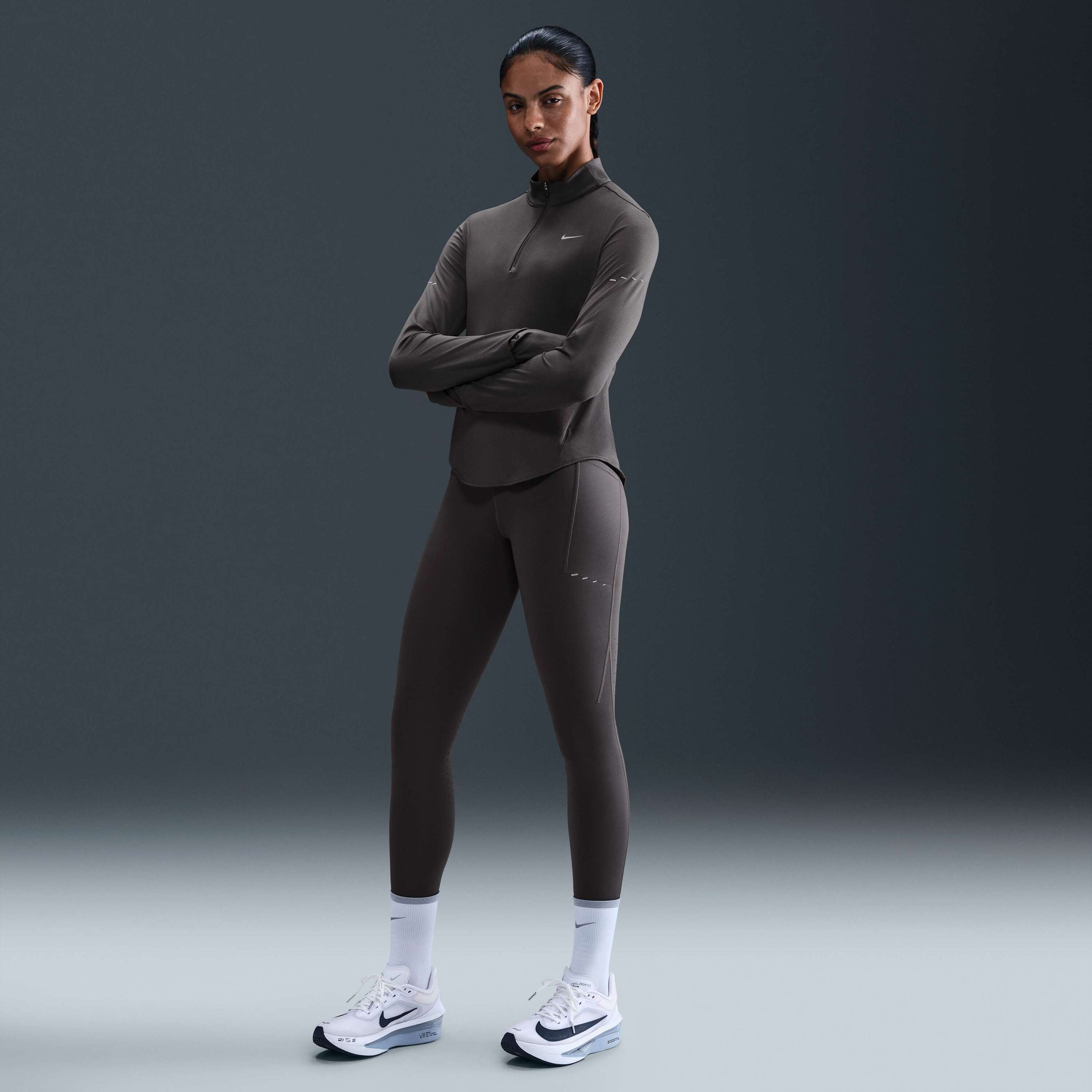 Nike Women's High Waisted 7 8 Running Leggings With Pockets Black