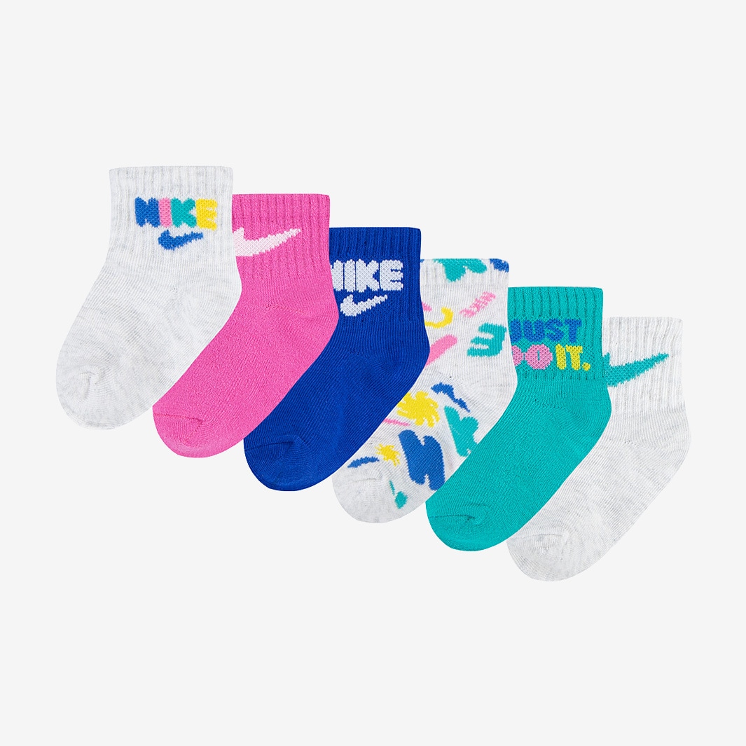 Nike Sportswear Toddler Primary Play 6 Pack Socks (1-4Y) - Birch ...