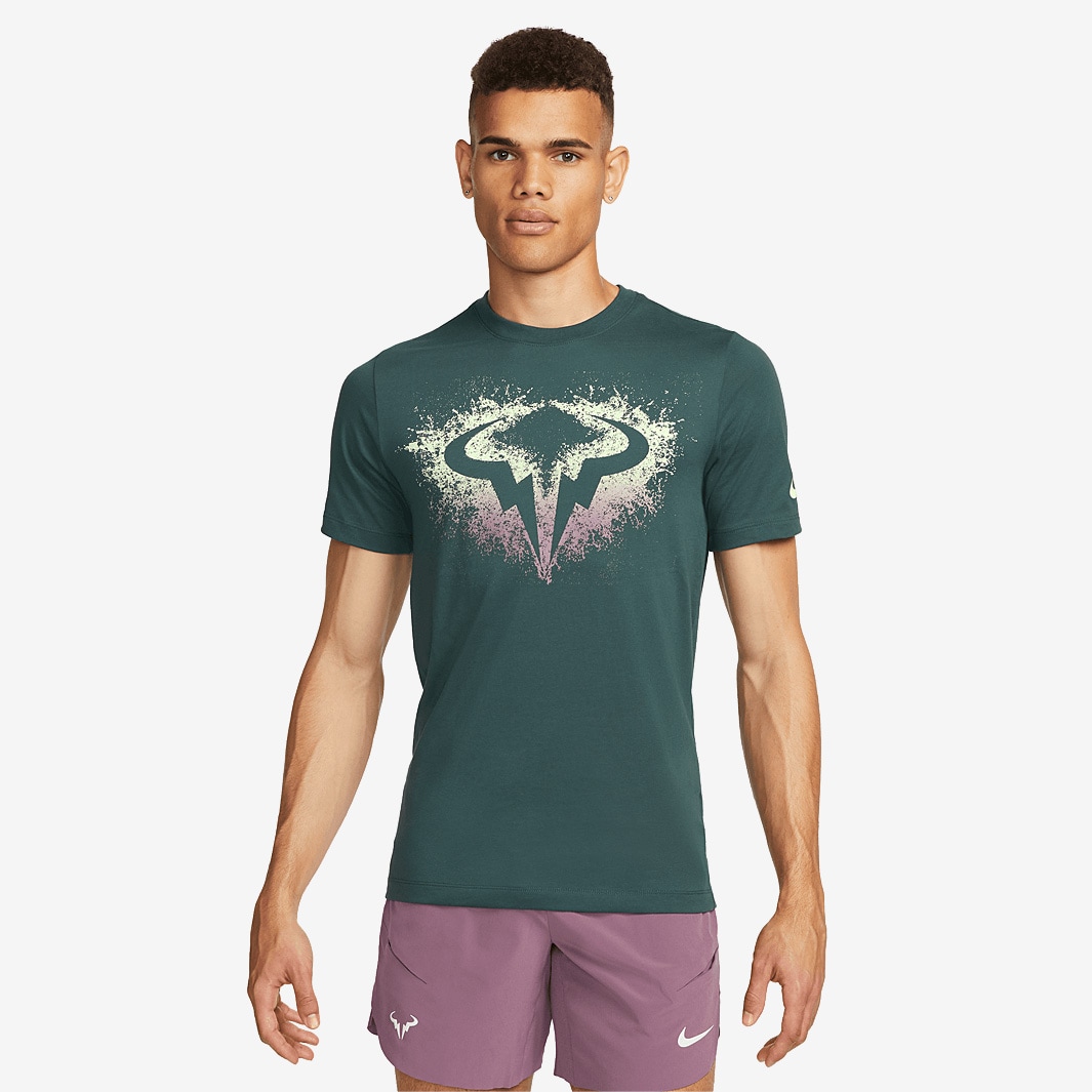 Nike Court Dri-FIT Rafa Short Sleeve T-Shirt - Deep Jungle - Mens ...