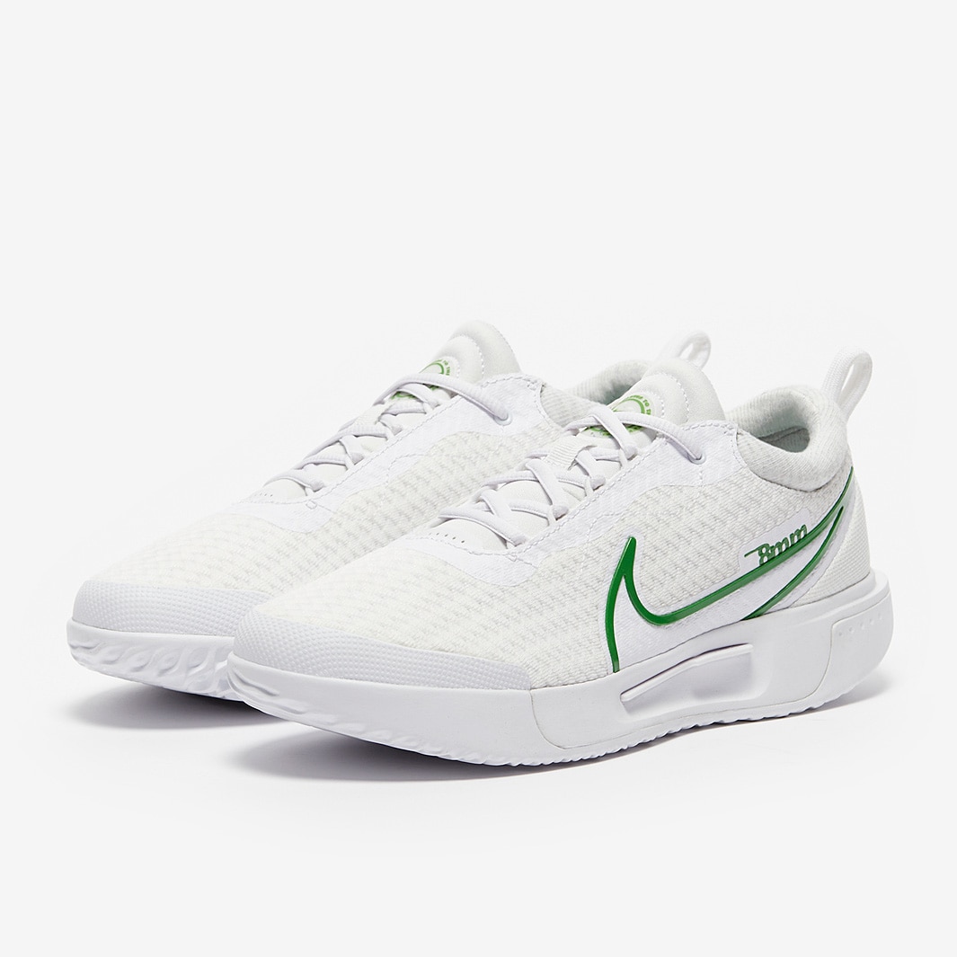 Nike Womens Court Air Zoom Pro - White/Green - Womens Shoes | Pro ...