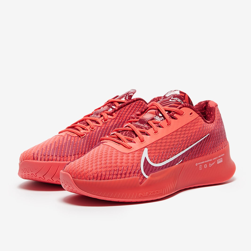 Nike Womens Court Air Zoom Vapor 11 - Ember Glow/White-Noble Red ...