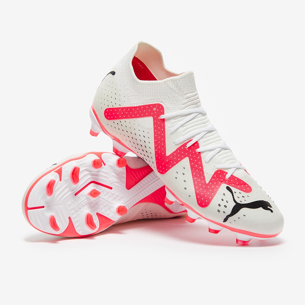 Puma Womens Future Match FG/AG - Puma White/Fire Orchid - Mens Cleats ...