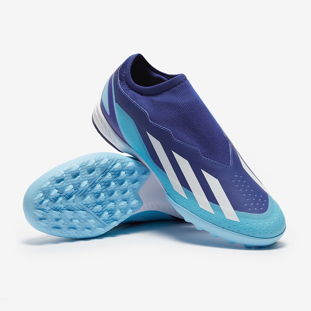 Red Bright | TF X Crazyfast.3 adidas - Boots Laceless Mens - Royal/White/Solar