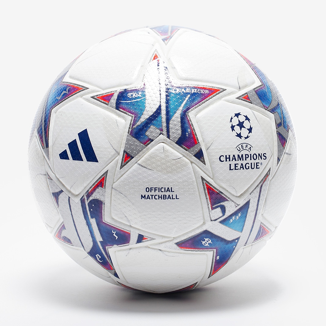 adidas UCL Pro - Blanc/Argent Métallique/Cyan Vif - Ballons de foot