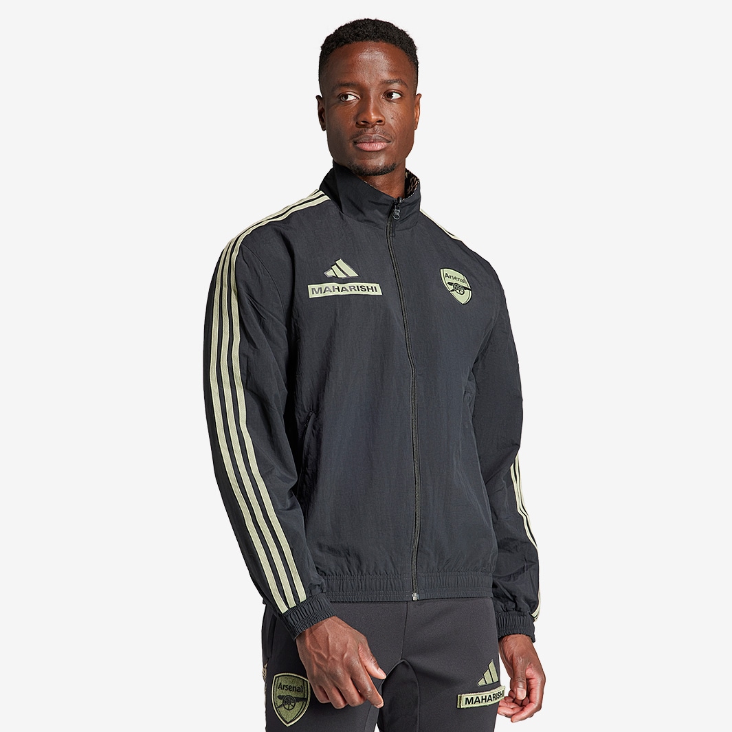 adidas Arsenal x Maharishi 23/24 Anthem Jacket - Black/Tengreen | Pro ...