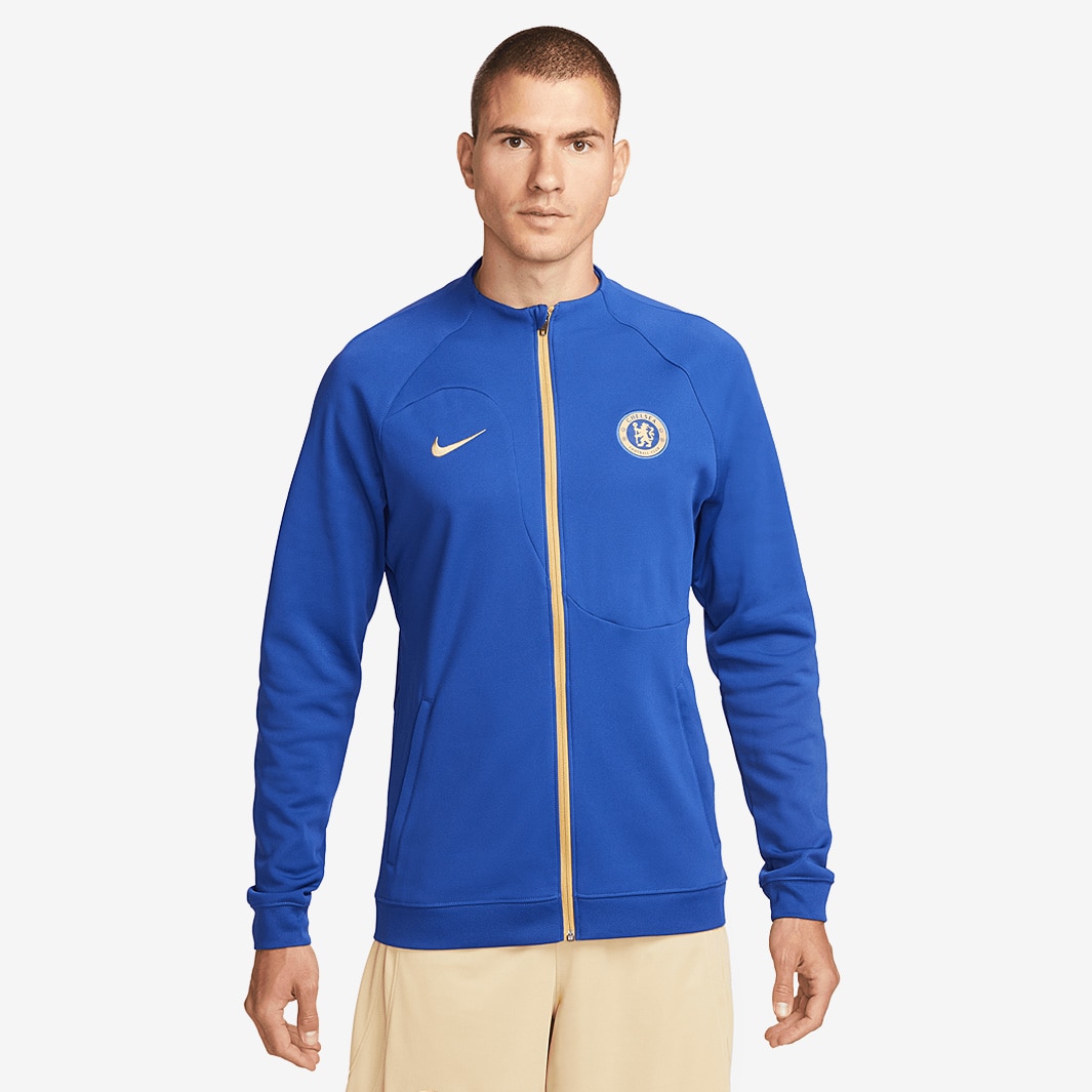 Nike Chelsea 23/24 Academy Anthem Jacket - Rush Blue/Club Gold - Mens ...
