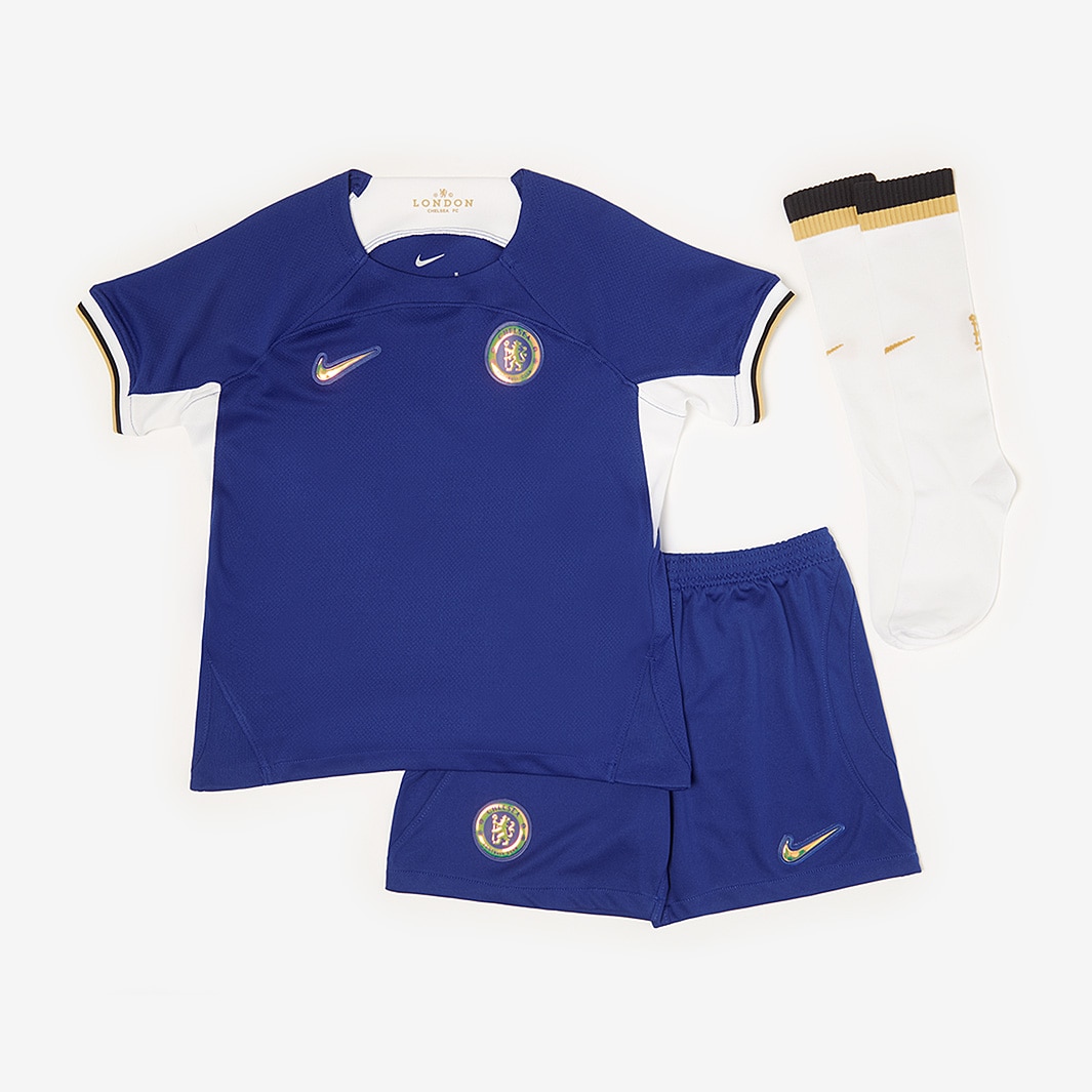 Nike Little Kids Chelsea FC 23/24 Dri-Fit Home Kit - Rush Blue/White ...