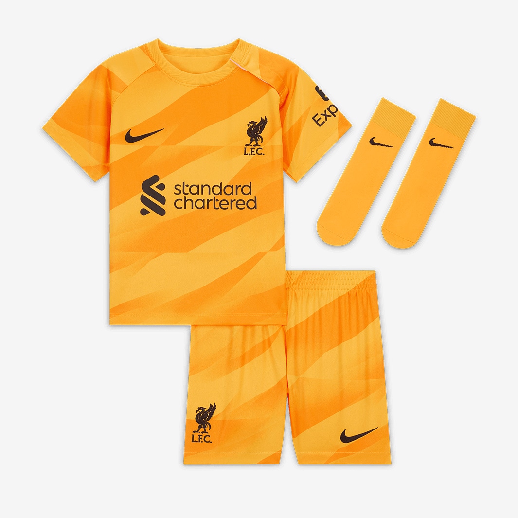 Nike Liverpool 23/24 Infants Dri-Fit GK Kit - Taxi/Vivid Orange/Black ...