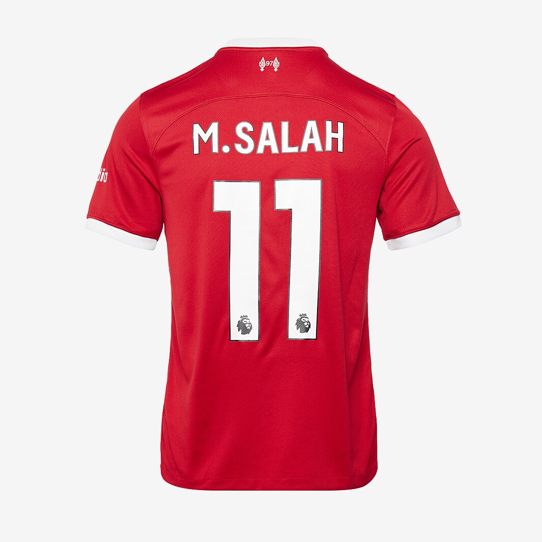 Nike Liverpool 23/24 Home Dri-Fit Stadium SS Shirt with Salah 11 ...