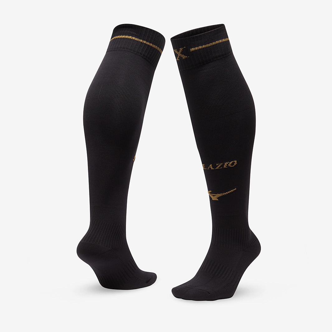 Mizuno Lazio Coppa Italia Anniversary Long Length Socks - Black/Gold ...