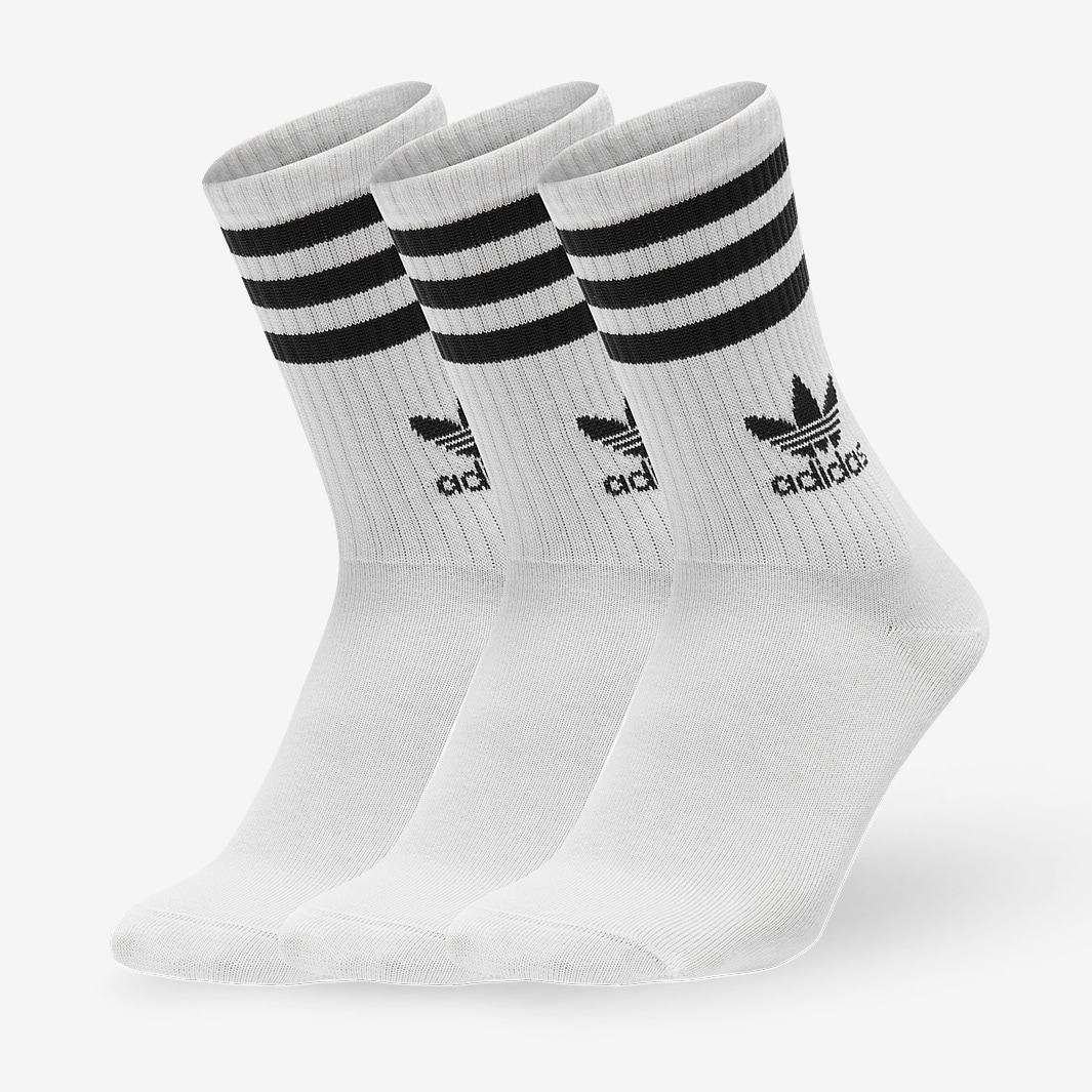 adidas Originals Mid Crew Socks - White - Socks - Mens Clothing | Pro ...